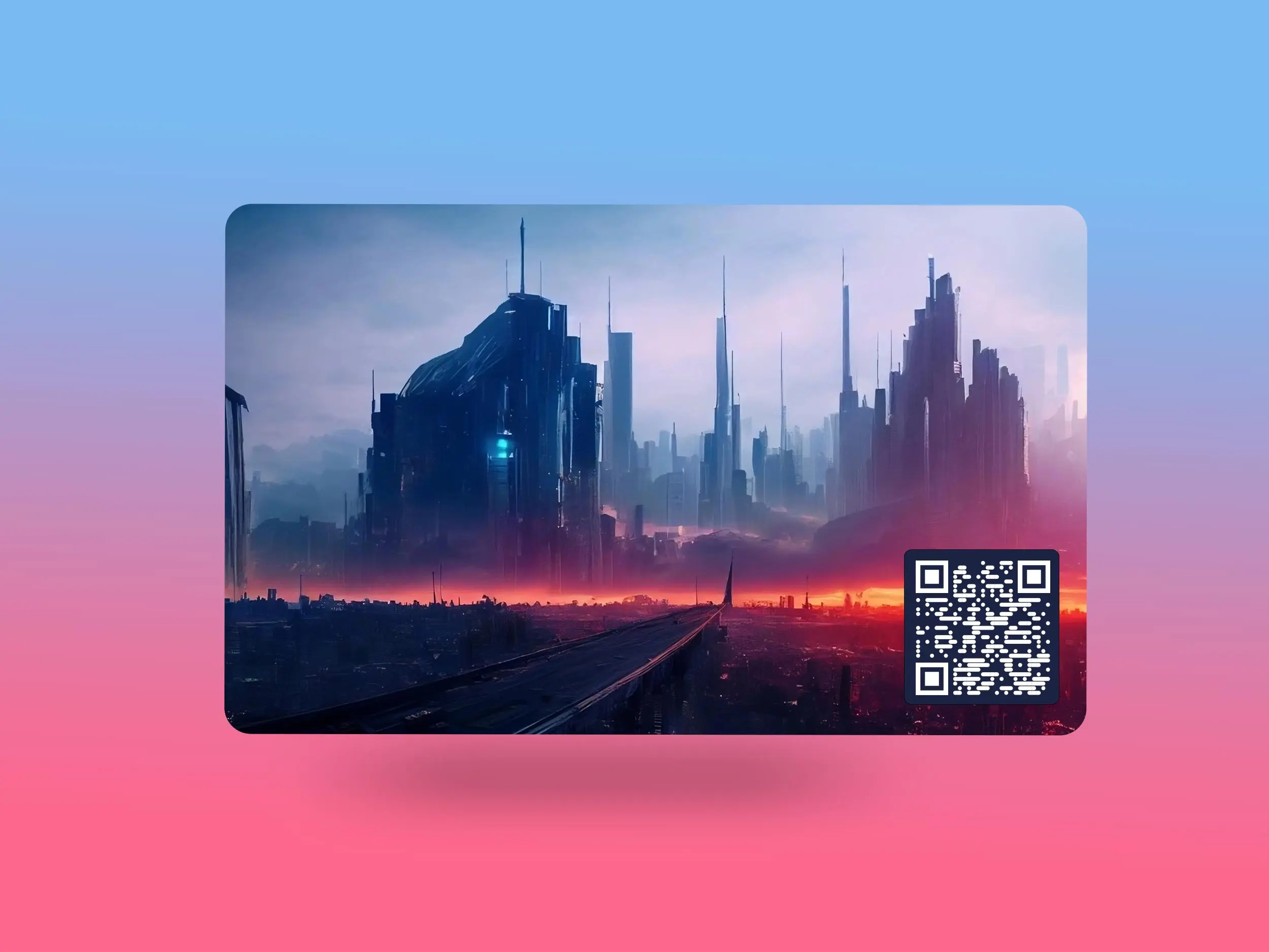 NFC-визитка из пластика (Cyber Punk)
