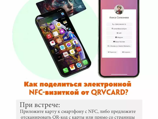 NFC-визитка из пластика (Cyber Punk)
