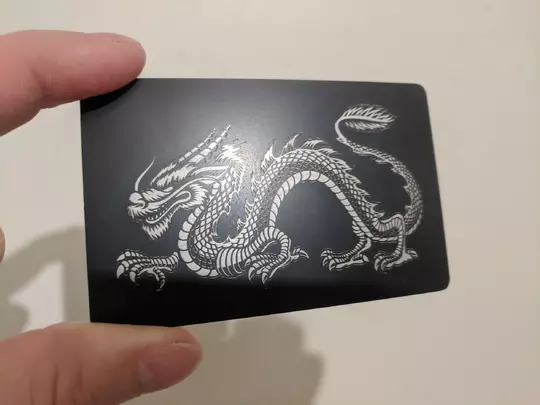 NFC-визитка из металла (White Dragon)