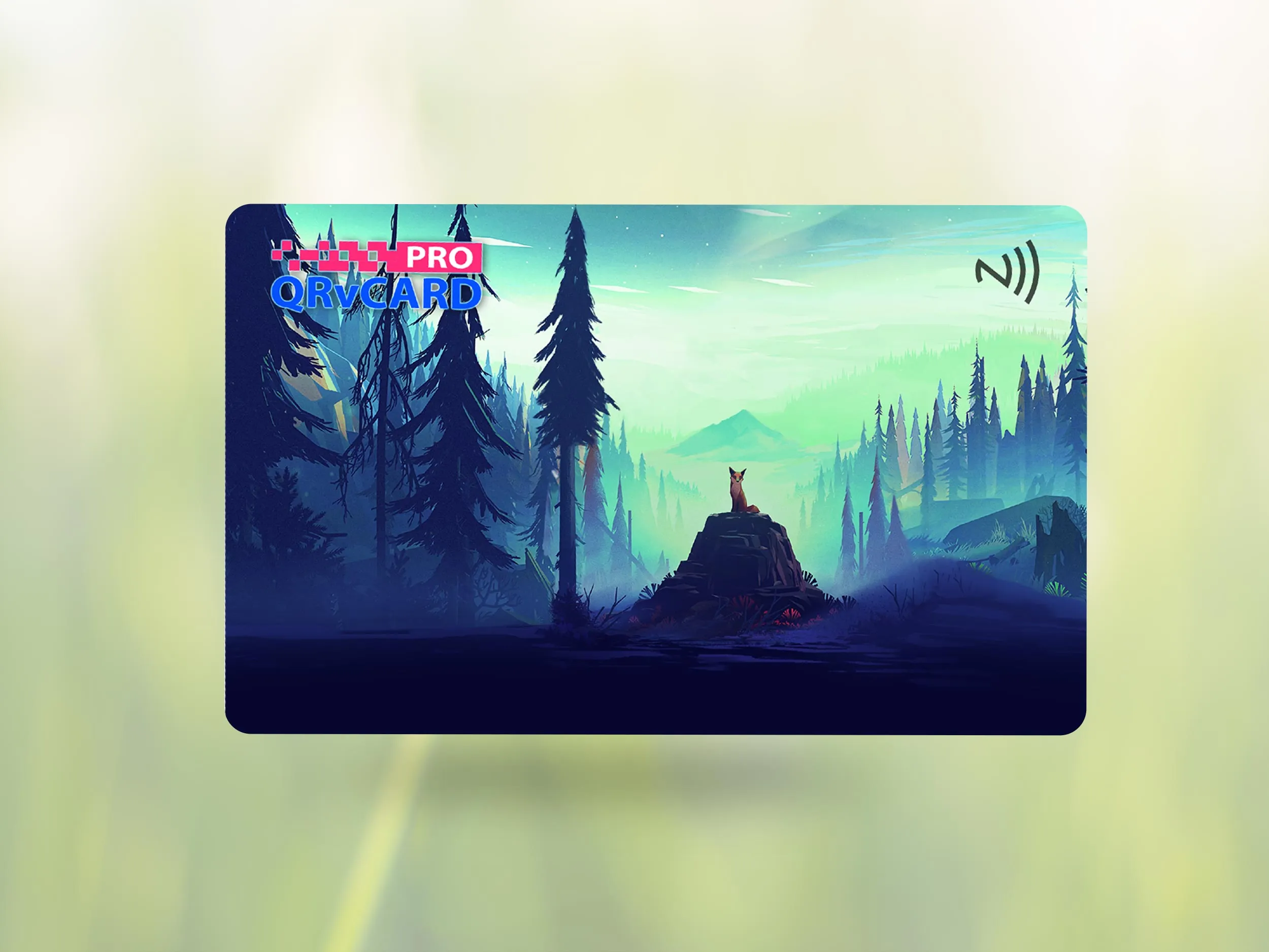 NFC-визитка из пластика (Forest Fox)